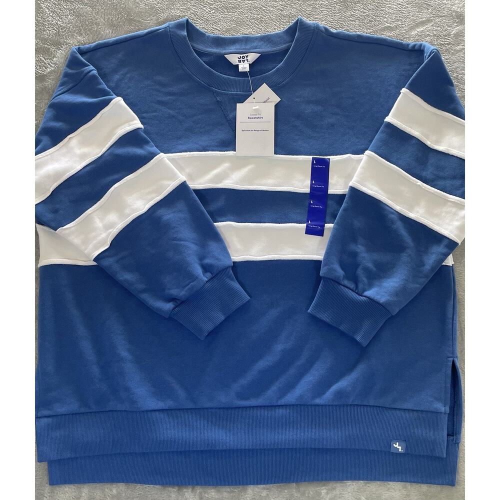 JoyLab Loose Fit Women’s Sweatshirt Sz L Boxy Oversized Relaxed Below Waist NWt - Picture 2 of 11